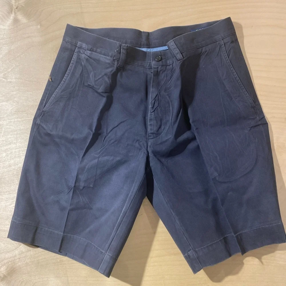 Ralph Lauren Dark Blue Flat Front Shorts 32 (OK)